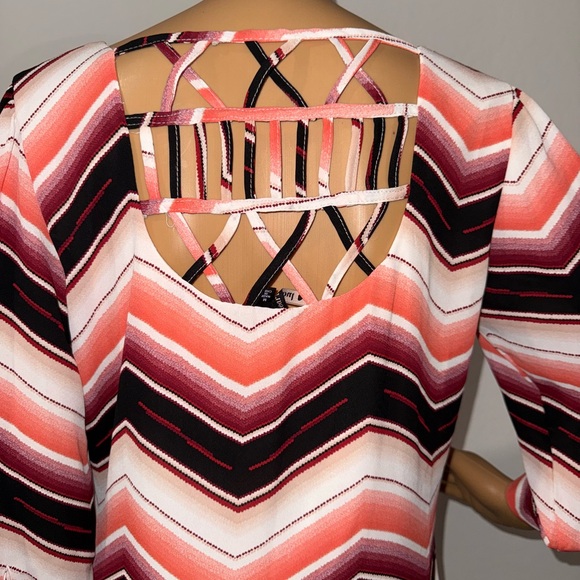 NWT* Kohl's Chevron Long Sleeve Dress - Picture 8 of 8